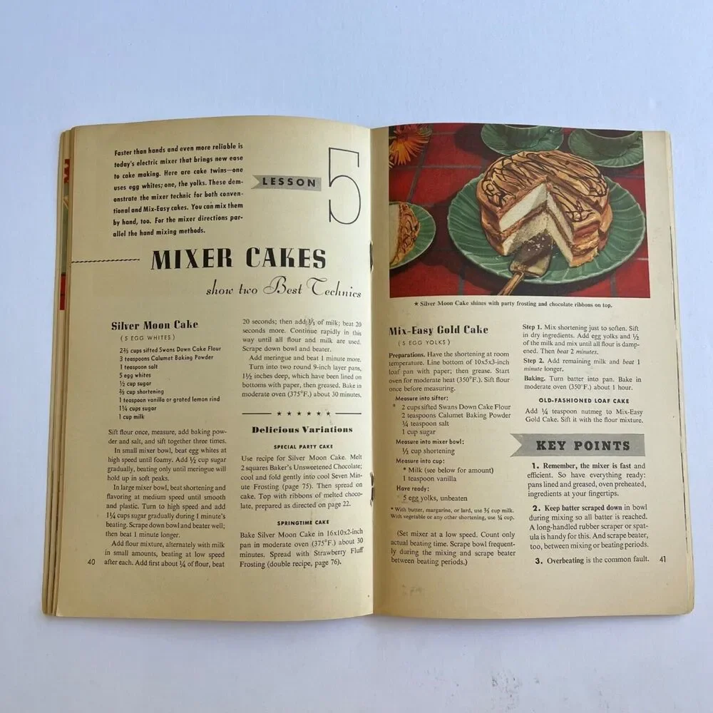 Vintage 1947 Cookbook Learn to Bake from General Foods Paperback